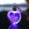LASER ENGRAVED CRYSTAL GLASS KEY CHAIN