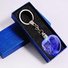 LASER ENGRAVED CRYSTAL GLASS KEY CHAIN