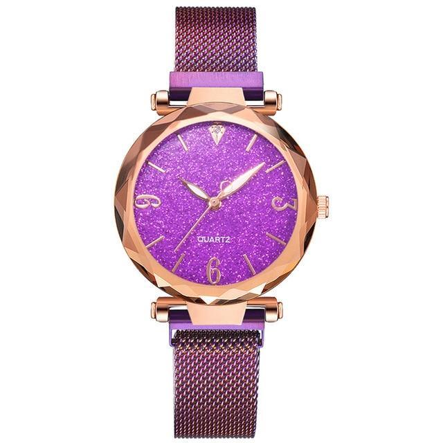 Luxury Magnetic Starry Sky Lady Wrist Watch