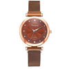 Luxury Magnet Buckle Flower Rhinestone Watch Ladies