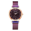 Luxury Magnet Buckle Flower Rhinestone Watch Ladies