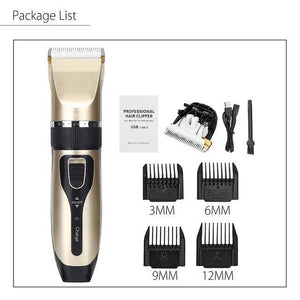 Electrical Dog Hair Trimmer Low-noise Pet Hair Clipper Machine Rechargeable Grooming Cutter Pet Hair Remover Comb+Spare Blade