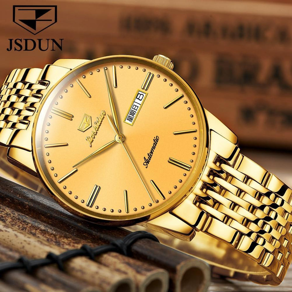 Men Automatic Mechanical Watch with Tungsten steel Waterproof