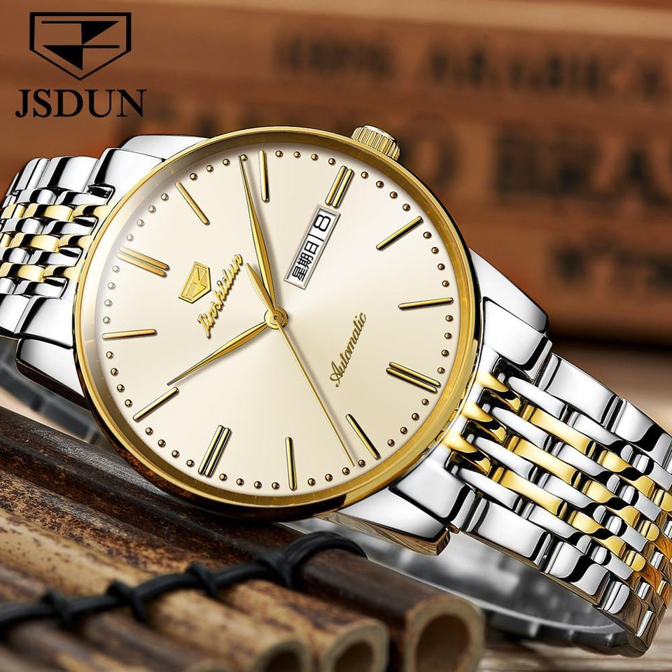 Men Automatic Mechanical Watch with Tungsten steel Waterproof