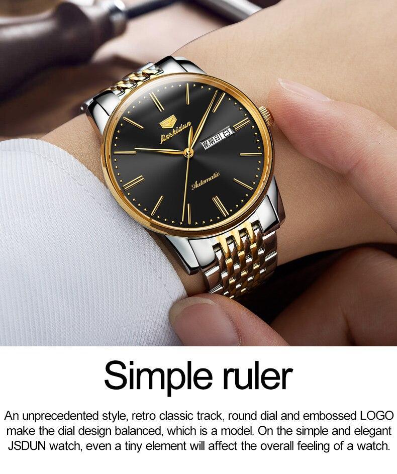 Men Automatic Mechanical Watch with Tungsten steel Waterproof