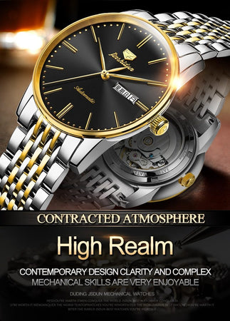 Men Automatic Mechanical Watch with Tungsten steel Waterproof