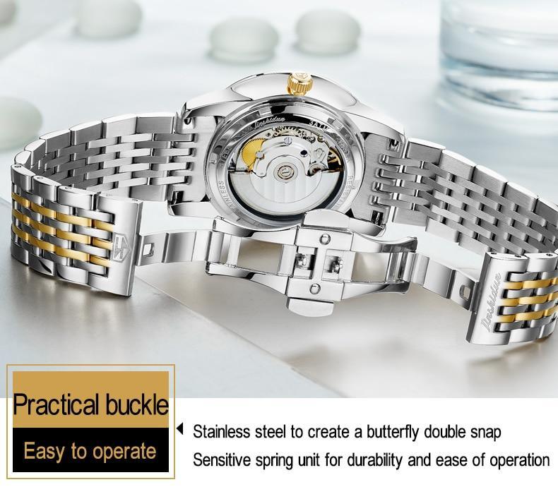 Men Automatic Mechanical Watch with Tungsten steel Waterproof