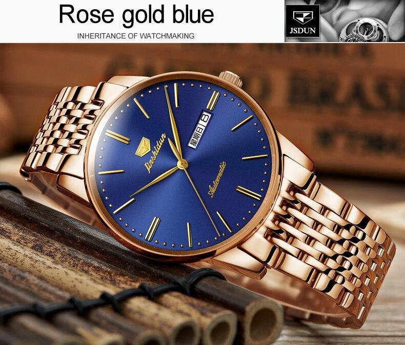Men Automatic Mechanical Watch with Tungsten steel Waterproof