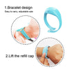 Wristband Hand Dispenser This Wearable Hand Sanitizer Dispenser Pumps Disinfectant  Flexible, durable and smooth to the touchs