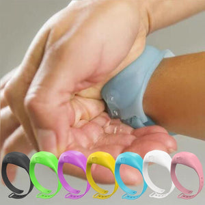 Wristband Hand Dispenser This Wearable Hand Sanitizer Dispenser Pumps Disinfectant  Flexible, durable and smooth to the touchs