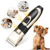 Electrical Dog Hair Trimmer Low-noise Pet Hair Clipper Machine Rechargeable Grooming Cutter Pet Hair Remover Comb+Spare Blade